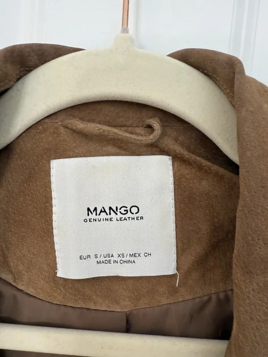 Mango Suede Biker Jacket in Camel - Picture 3 of 13